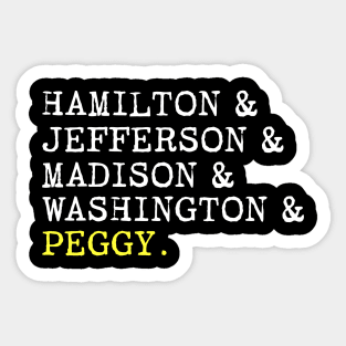 Hamilton, Jefferson, Madison Sticker